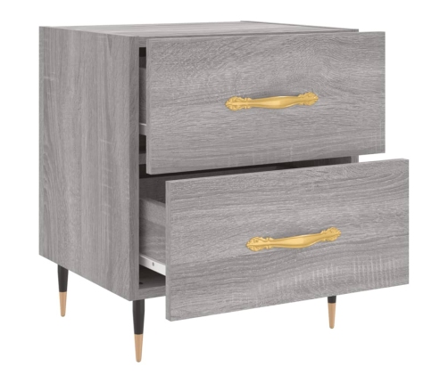 vidaXL naktsskapītis, pelēks, 40x35x47,5 cm, inženierijas koks