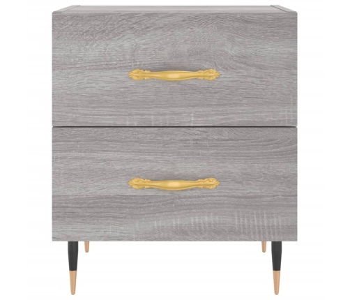 vidaXL naktsskapītis, pelēks, 40x35x47,5 cm, inženierijas koks