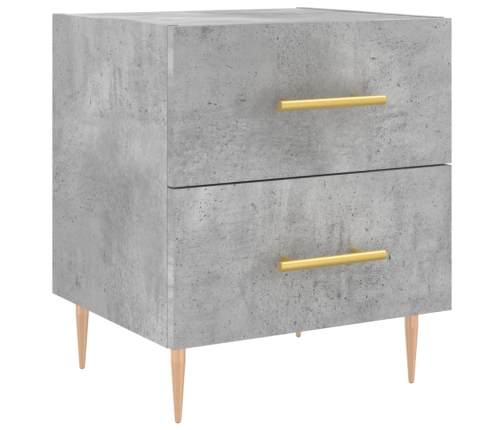 vidaXL naktsskapītis, betona pelēks, 40x35x47,5 cm, inženierijas koks