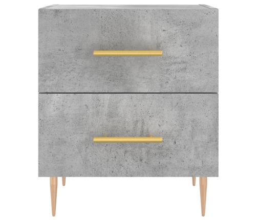 vidaXL naktsskapītis, betona pelēks, 40x35x47,5 cm, inženierijas koks