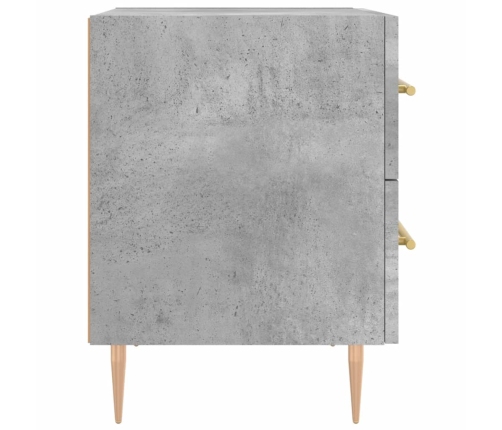 vidaXL naktsskapītis, betona pelēks, 40x35x47,5 cm, inženierijas koks