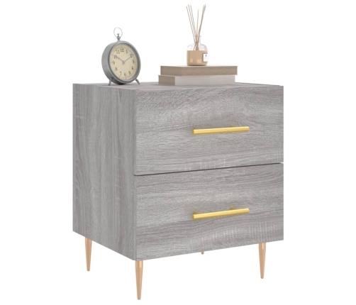 vidaXL naktsskapīši, 2 gab., pelēki, 40x35x47,5 cm, inženierijas koks