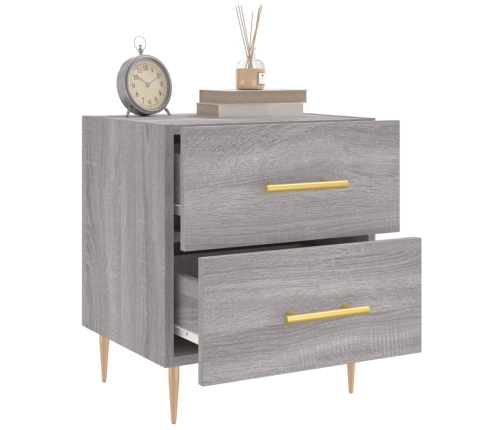 vidaXL naktsskapīši, 2 gab., pelēki, 40x35x47,5 cm, inženierijas koks