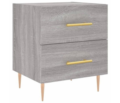 vidaXL naktsskapīši, 2 gab., pelēki, 40x35x47,5 cm, inženierijas koks