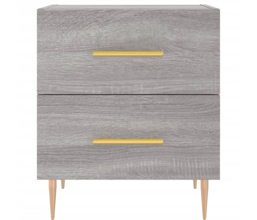 vidaXL naktsskapīši, 2 gab., pelēki, 40x35x47,5 cm, inženierijas koks