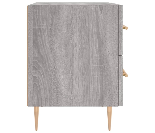 vidaXL naktsskapīši, 2 gab., pelēki, 40x35x47,5 cm, inženierijas koks