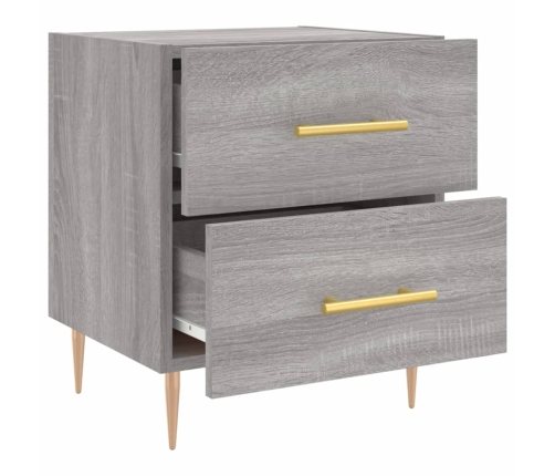 vidaXL naktsskapīši, 2 gab., pelēki, 40x35x47,5 cm, inženierijas koks