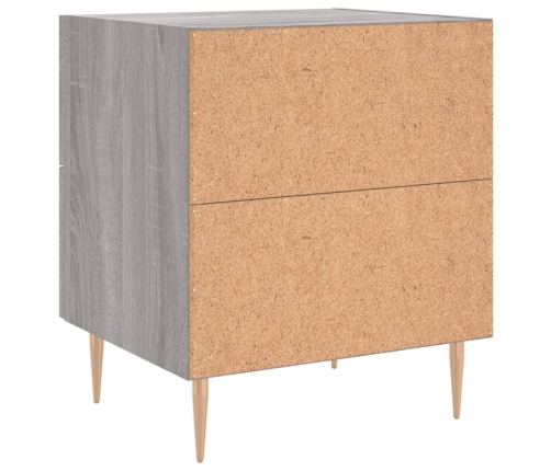 vidaXL naktsskapīši, 2 gab., pelēki, 40x35x47,5 cm, inženierijas koks