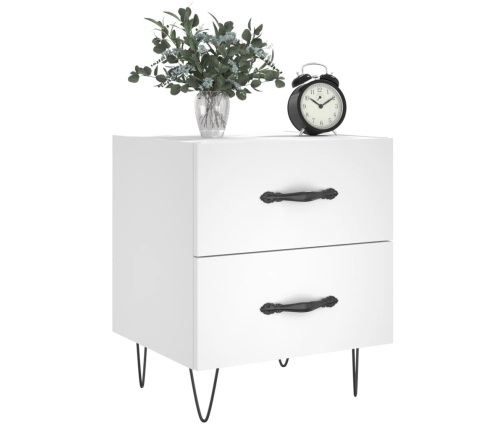 vidaXL naktsskapīši, 2 gab., balti, 40x35x47,5 cm, inženierijas koks