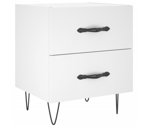 vidaXL naktsskapīši, 2 gab., balti, 40x35x47,5 cm, inženierijas koks