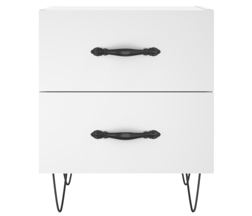 vidaXL naktsskapīši, 2 gab., balti, 40x35x47,5 cm, inženierijas koks