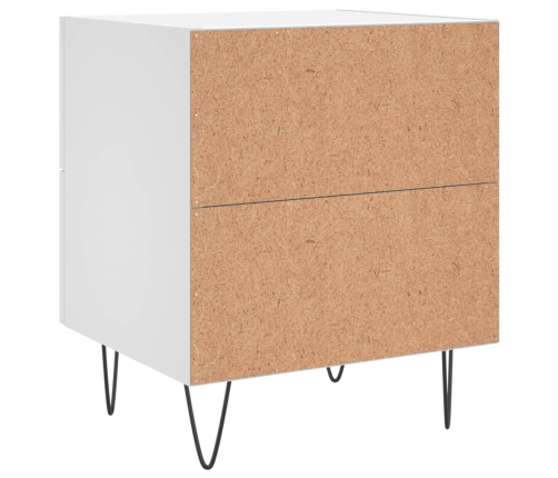 vidaXL naktsskapīši, 2 gab., balti, 40x35x47,5 cm, inženierijas koks