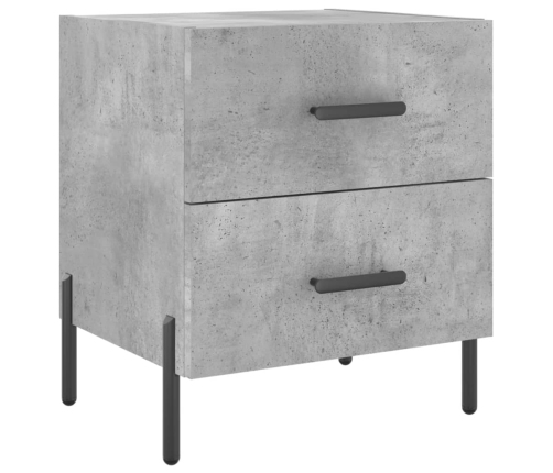 vidaXL naktsskapītis, betona pelēks, 40x35x47,5 cm, inženierijas koks