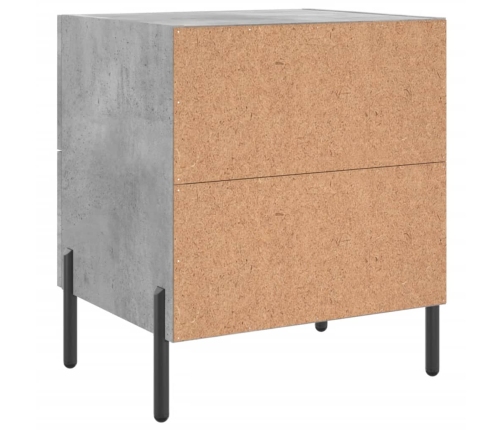 vidaXL naktsskapītis, betona pelēks, 40x35x47,5 cm, inženierijas koks