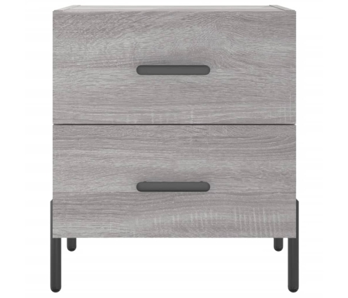 vidaXL naktsskapīši, 2 gab., pelēki, 40x35x47,5 cm, inženierijas koks