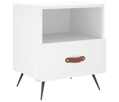 vidaXL naktsskapītis, balts, 40x35x47,5 cm, inženierijas koks