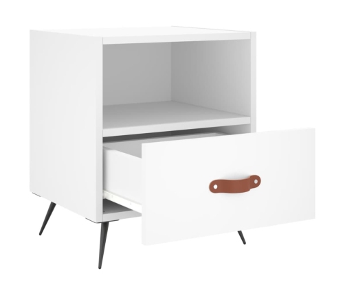 vidaXL naktsskapītis, balts, 40x35x47,5 cm, inženierijas koks