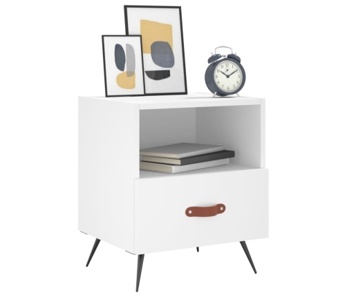 vidaXL naktsskapītis, balts, 40x35x47,5 cm, inženierijas koks