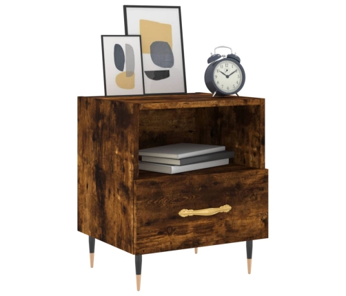 vidaXL naktsskapītis, ozolkoka krāsa, 40x35x47,5 cm, inženierijas koks