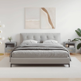 vidaXL naktsskapīši, pelēki, 2 gab., 40x35x47,5 cm, inženierijas koks