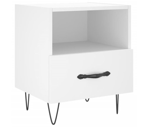 vidaXL naktsskapītis, balts, 40x35x47,5 cm, inženierijas koks