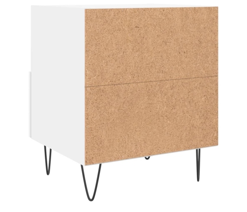 vidaXL naktsskapītis, balts, 40x35x47,5 cm, inženierijas koks