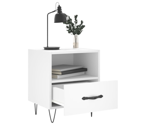 vidaXL naktsskapītis, balts, 40x35x47,5 cm, inženierijas koks