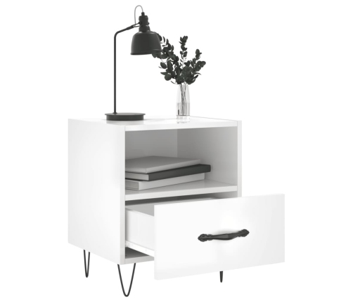 vidaXL naktsskapīši, 2 gab., balti, 40x35x47,5 cm, inženierijas koks