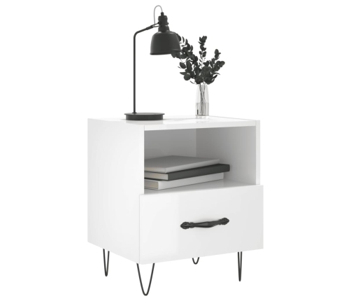 vidaXL naktsskapīši, 2 gab., balti, 40x35x47,5 cm, inženierijas koks