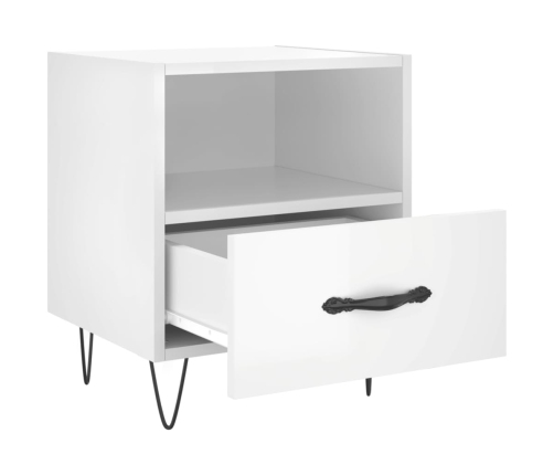 vidaXL naktsskapīši, 2 gab., balti, 40x35x47,5 cm, inženierijas koks