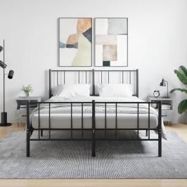 Naktsskapīši, Pelēki, 2 Gab., 40X35X47,5 Cm, Inženierijas Koks Vidaxl