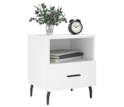 vidaXL naktsskapīši, 2 gab., balti, 40x35x47,5 cm, inženierijas koks