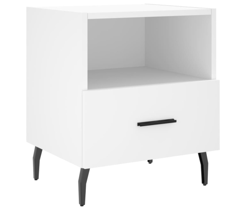 vidaXL naktsskapīši, 2 gab., balti, 40x35x47,5 cm, inženierijas koks