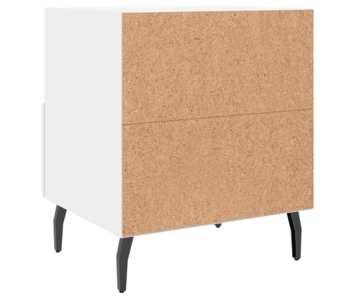 vidaXL naktsskapīši, 2 gab., balti, 40x35x47,5 cm, inženierijas koks