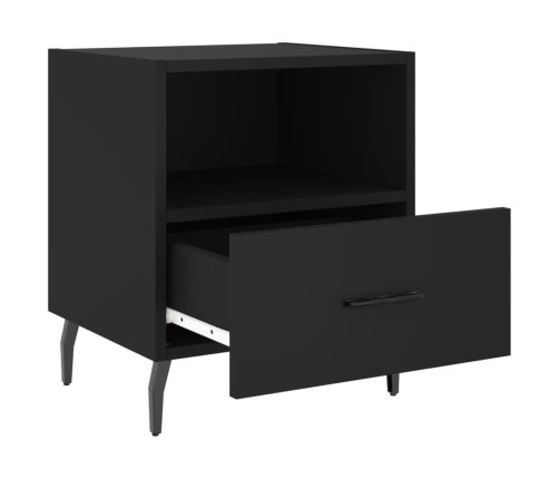 vidaXL naktsskapīši, 2 gab., melni, 40x35x47,5 cm, inženierijas koks