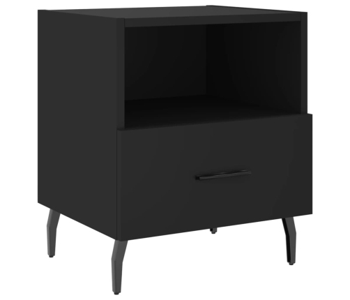 vidaXL naktsskapīši, 2 gab., melni, 40x35x47,5 cm, inženierijas koks
