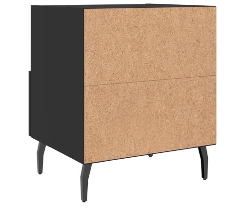 vidaXL naktsskapīši, 2 gab., melni, 40x35x47,5 cm, inženierijas koks