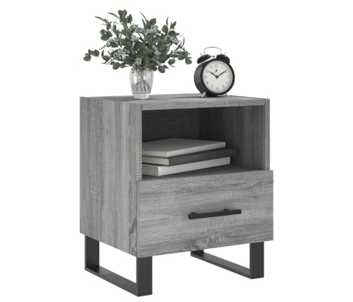 vidaXL naktsskapīši, 2 gab., pelēki, 40x35x47,5 cm, inženierijas koks