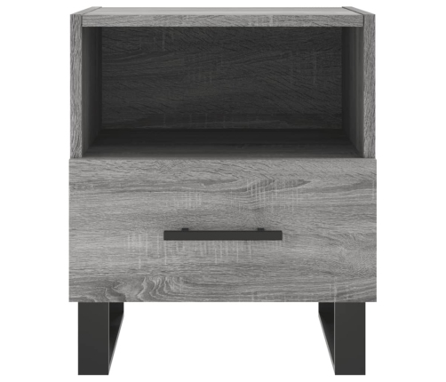 vidaXL naktsskapīši, 2 gab., pelēki, 40x35x47,5 cm, inženierijas koks