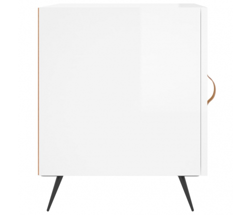 vidaXL naktsgaldiņš, spīdīgi balts, 40x40x50 cm, inženierijas koks