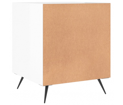 vidaXL naktsgaldiņš, spīdīgi balts, 40x40x50 cm, inženierijas koks