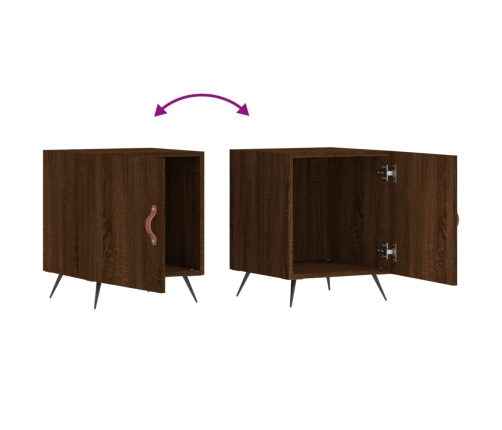 vidaXL naktsskapīši, 2 gab., ozolkoka, 40x40x50 cm, inženierijas koks