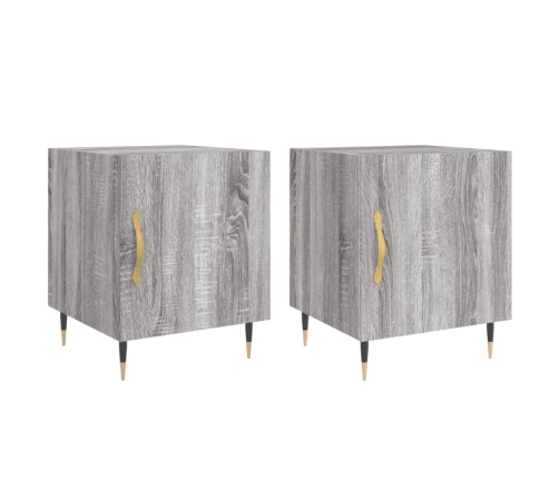 vidaXL naktsskapīši, 2 gab., pelēcīgi, 40x40x50 cm, inženierijas koks