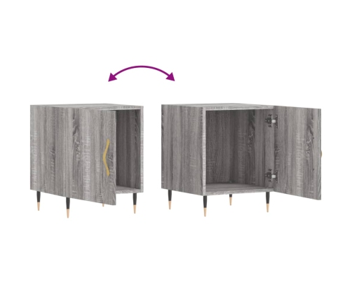 vidaXL naktsskapīši, 2 gab., pelēcīgi, 40x40x50 cm, inženierijas koks