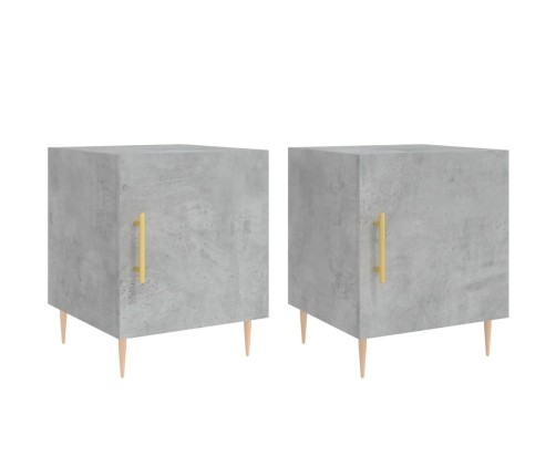 vidaXL naktsskapīši, 2 gab., pelēki, 40x40x50 cm, inženierijas koks