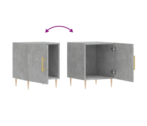 vidaXL naktsskapīši, 2 gab., pelēki, 40x40x50 cm, inženierijas koks