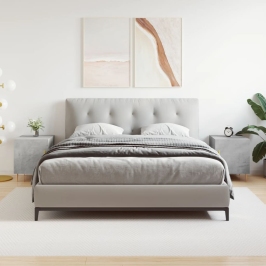 Naktsskapīši, 2 Gab., Pelēki, 40X40X50 Cm, Inženierijas Koks Vidaxl