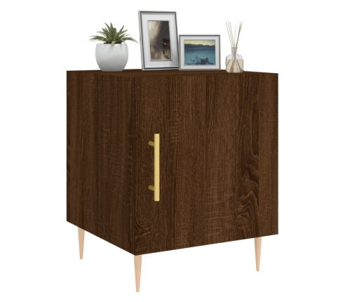 vidaXL naktsskapītis, ozolkoka krāsa, 40x40x50 cm, inženierijas koks