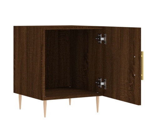 vidaXL naktsskapītis, ozolkoka krāsa, 40x40x50 cm, inženierijas koks