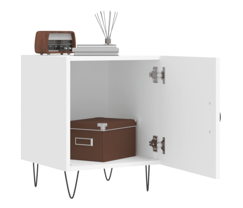 vidaXL naktsgaldiņš, balts, 40x40x50 cm, inženierijas koks